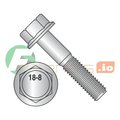 Newport Fasteners Not Graded, 3/8"-16 Flange Bolt, 18-8 Stainless Steel, 1 in L, 500 PK 252856